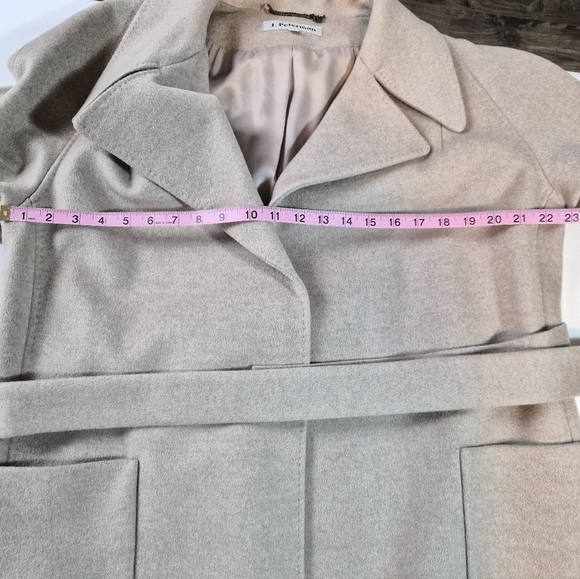 ​J. Peterman Wool Cashmere Belted Wrap Trench Coat - 16 - Picture 5 of 8